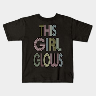 This Girl Glows 80s Kids T-Shirt